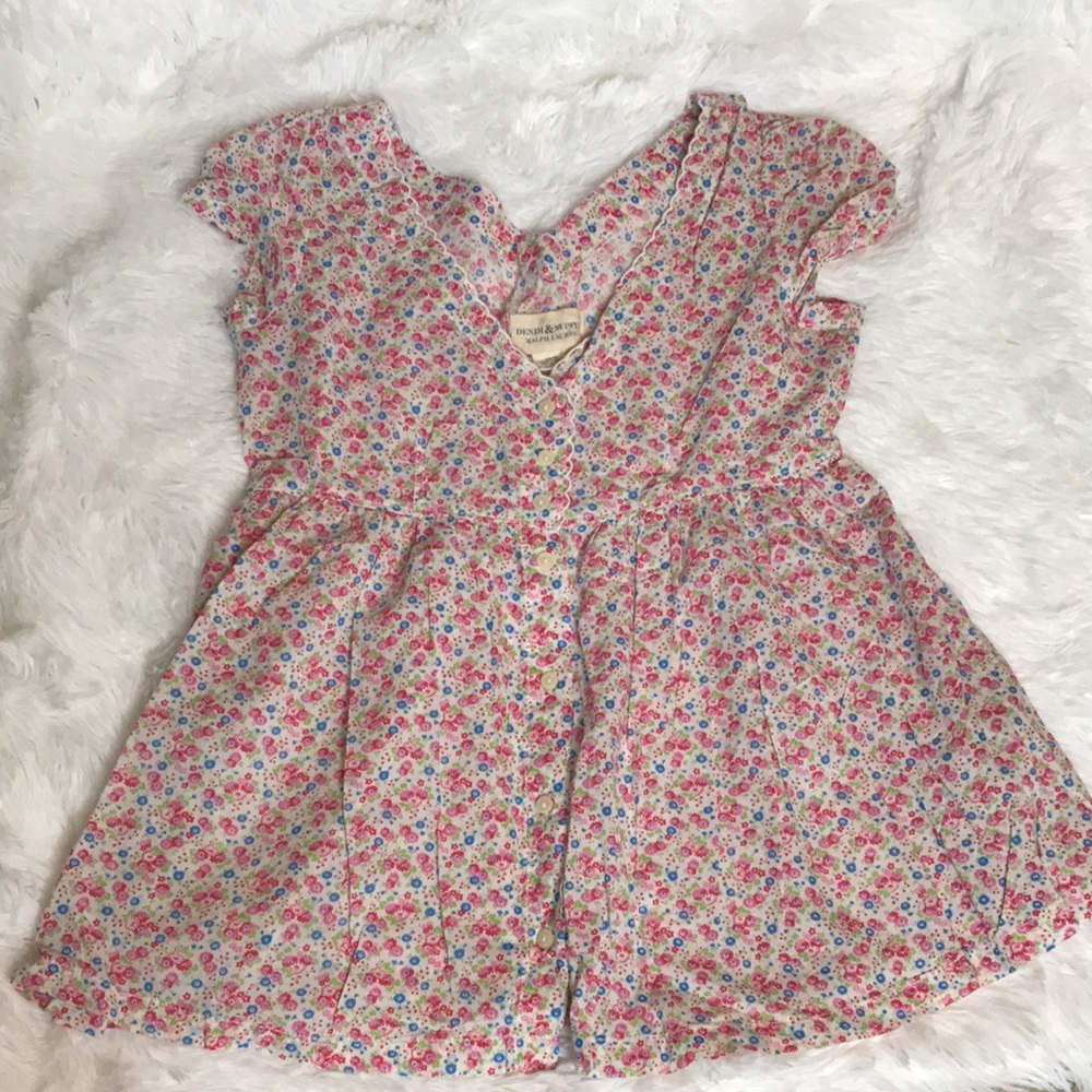 Denim & Supply Ralph Lauren Button Babydoll Floral Top XS